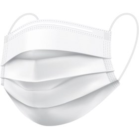 تصویر ماسک سه لایه سفید 