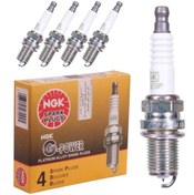 تصویر شمع خودرو ان جی کا پایه کوتاه سوزنی کد 7092 بسته 4 عددی NGK BKR6EGP 7092 Short Needle Car Spark Plug 4Pcs