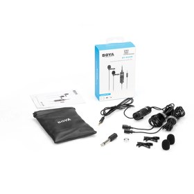 تصویر میکروفون یقه ای با سیم بویا مدل BY-M1DM BOYA BY-M1DM Dual Omni-directional Lavalier Microphone