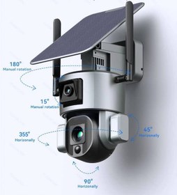 تصویر دوربین بیسیم خورشیدی سیم کارتی 4K مدل Y5 Y5 4K solar wireless camera with SIM card