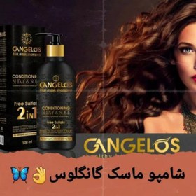 تصویر شامپو ماسک مو کراتینه فری سولفات گانگلوس Gangelos Hair mask Shampoo 2in1 حجم 500 میل 