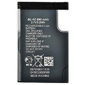 تصویر باتری موبایل مدل BL-4C ظرفیت 890 میلی آمپر ساعت مناسب برای گوشی موبایل نوکیا 