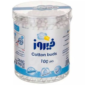 تصویر گوش پاک کن فیروز 100 عددی Firooz Cotton Buds 100 Pcs