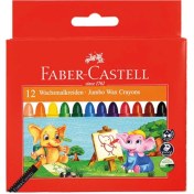 تصویر مداد شمعی 12 رنگ فابرکستل مدل Wax Crayons 