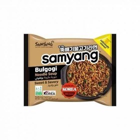 تصویر نودل کره ای سامیانگ Samyang مدل Bulgogi دارد 140 گرم 140 گرم یک عددی نودل رشته ای