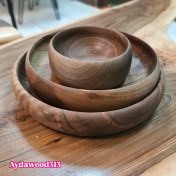 تصویر ست سه‌تیکه چوب گردو ۲۸ تا ۱۴ سانت 