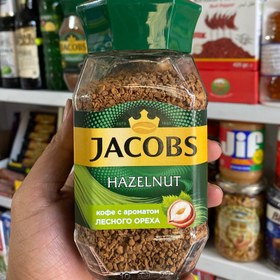 تصویر قهوه فوری فندقی جاکوبز jacobz مدل hazelnut وزن 95 گرم فندقی 