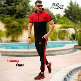 تصویر ست تیشرت و شلوار مردانه Nike مدلHero (قرمز) ا Nike men's t-shirt and pants set Hero model (red) Nike men's t-shirt and pants set Hero model (red)