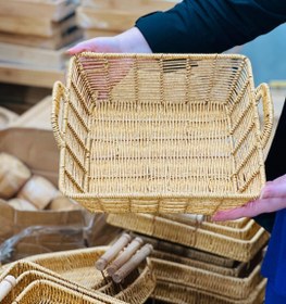 تصویر سبد راتان حصیری وارداتی 