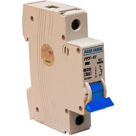 تصویر فیوز مینیاتوری تک فاز 20 آمپر پارس فانال مدل B20 
