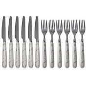 تصویر ست کارد و چنگال میوه خوری 12 پارچه طرح ماربل 