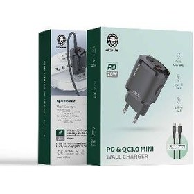 تصویر شارژر دیواری مینی گرین لاین مدل GL-WC09 GREEN LION GL-WC09 PD & QC3.0 MINI WALL CHARGER 20W