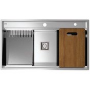 تصویر سینک ظرفشویی کن مدل BCN304 تک لگن توکار استیل 
