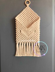 تصویر جاکنترلی مکرومه دیواری مدل هفتی ابعاد 22 در 55 سانت 