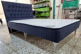 تصویر تشک نفیس مدل نیلوفر A +پایه فلزی+ تاج سایز یک نفره کوچک 90*200 nafis mattress