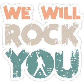 تصویر استیکر لپتاپ we will rock you – کویین باند 