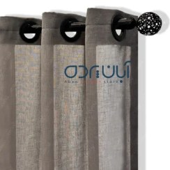 تصویر پرده پانچ کتان هازان سایز ۱۵۰×۲۸۰ رنگ طوسی روشن 