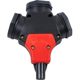 تصویر سه راهی لاستیکی پارت مناسب سیار صنعتی three way electrical rubber connector (portable)