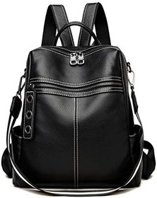 تصویر Maxoner Backpack Purse for Women Fashion Genuine Leather Convertible Shoulder Handbag Travel Bag Satchel Rucksack Ladies Bag 