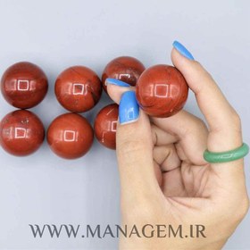 تصویر گوی سنگ جاسپر قرمز 
