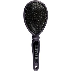 تصویر برس مو طرح بیضی مدل دانه فلزی ثمین طوسی Samin Style Hair Brush