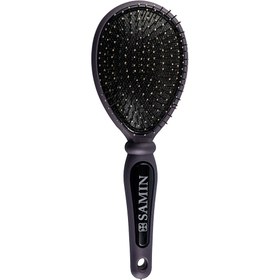 تصویر برس مو طرح بیضی مدل دانه فلزی ثمین طوسی Samin Style Hair Brush