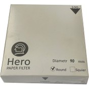 تصویر کاغذ صافی آزمایشگاهی هیرو مدل 90 گرد بسته 100 عددی 