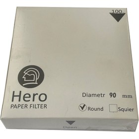 تصویر کاغذ صافی آزمایشگاهی هیرو مدل 90 گرد بسته 100 عددی 