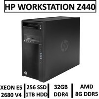 تصویر کامپیوتر استوک ورک استیشن اچ پی نسل ششم HP WORKSTATION Z440 | intel XEON E5 2680 V4 | 32GB RAM DDR4 | 240GB SSD | 1TB HDD | GPU AMD RADEON RX 580 8GB DDR5 