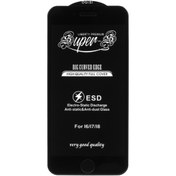 تصویر محافظ صفحه نمایش شیشه ای آنتی استاتیک Super S مدل iPhone 6 / 7 / 8 / SE 2020 - مشکی (بدون پک) 