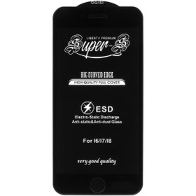 تصویر محافظ صفحه نمایش شیشه ای آنتی استاتیک Super S مدل iPhone 6 / 7 / 8 / SE 2020 - مشکی (بدون پک) 
