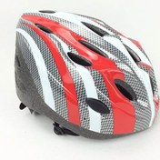 تصویر کلاه ایمنی اسکیت کد MV18 | خاکستری قرمز 