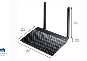 تصویر مودم روتر بی سیم ایسوس DSL-N14U Asus ADSL2 Plus DSL-N14U Wireless N300 Modem Router