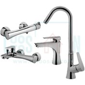 تصویر ست شیرآلات البرز روز مدل کارن کروم 