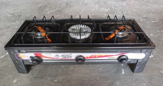 تصویر گاز رومیزی ۳ شعله پایه دار آرسین مدل arp3 Gas table 3 burner arsin arp3