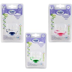 تصویر پستانک ارتودنسی سایز 2 وی کر کد P122 مناسب کودکان 6 تا 12 ماه Wee Care Orthodontic Pacifier Size 1 Code P122