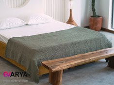 تصویر روتختی دو نفره Viaden مدل Adel سایز ۲۵۰×۲۲۵ رنگ سبز ماشی 