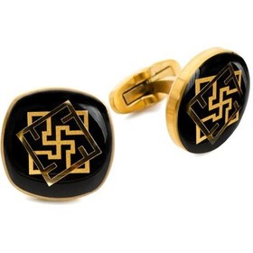 تصویر دکمه سردست مربع اونیکس اسلیمی 