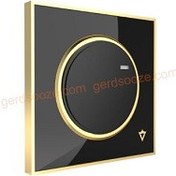 تصویر کلید تبدیل ویرا مدل آلفا کلاسیک مشکی زه طلا Veera Switch And Sockets Black Gold Alpha Classic