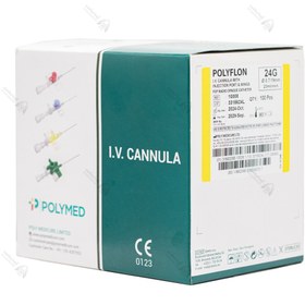 تصویر آنژیوکت پلی مد سایز ۲۴ زرد Polymed Angiocat G24 Yellow