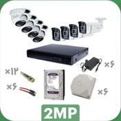 تصویر پکیج AHD شش دوربین 2مگاپیکسل 