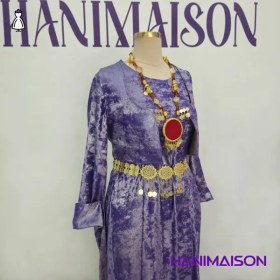 تصویر ست کردی سورانی و جلیقه ساتن رز هانی مزون 