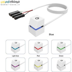 تصویر دکمه پاور اکسترنال مکانیکال کامپیوتر مدل PC Power Button Switch - On/Off LED Light Mechanical Button Extension Cable 