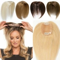 تصویر پروتز تاپر فرقدار زنانه الیاف طبیعی با دو و سه کلیپس 