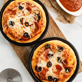 تصویر قالب پیتزا امریکایی 14 سانتیمتر مینی 