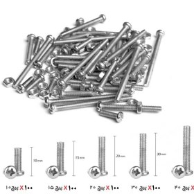 تصویر بسته 500 عددی پیچ و مهره 3 میلیمتر رباتیک 