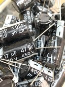 تصویر خازن الکترولیت 47 میکروفاراد (تمام ولتاژها) - 450ولت CAPACITOR 47UF FULL RANGE , VOLTAGE