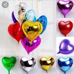 تصویر بادکنک فویلی طرح قلب 10 اینچ Heart design foil balloon