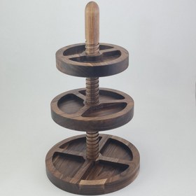 تصویر مزه خوری آجیل و تنقلات چوبی مدل Walnut Twist 