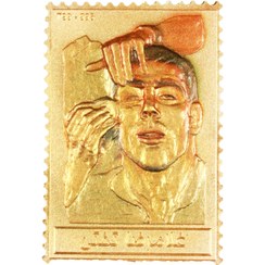 تصویر تمبر طلای یادبود و کلکسیونی تختی 